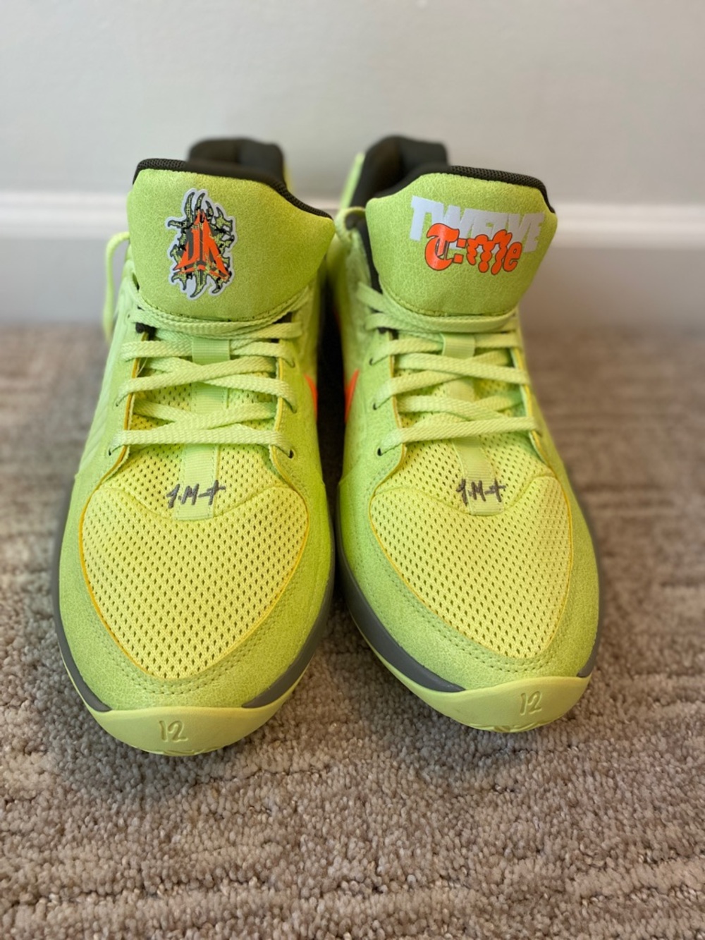 Nike Ja 2 Twelve Time Mens Size 11 Light Lemon Twist Total Orange